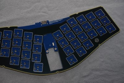 Plate resting on PCB